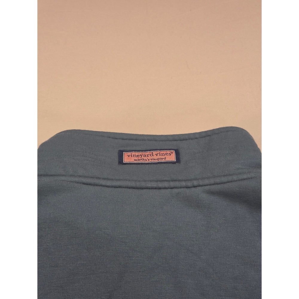 Vineyard Vines Shep Shirt Womens XL Blue Gray Quarter Zip Pullover Thumbholes - Picture 6 of 9